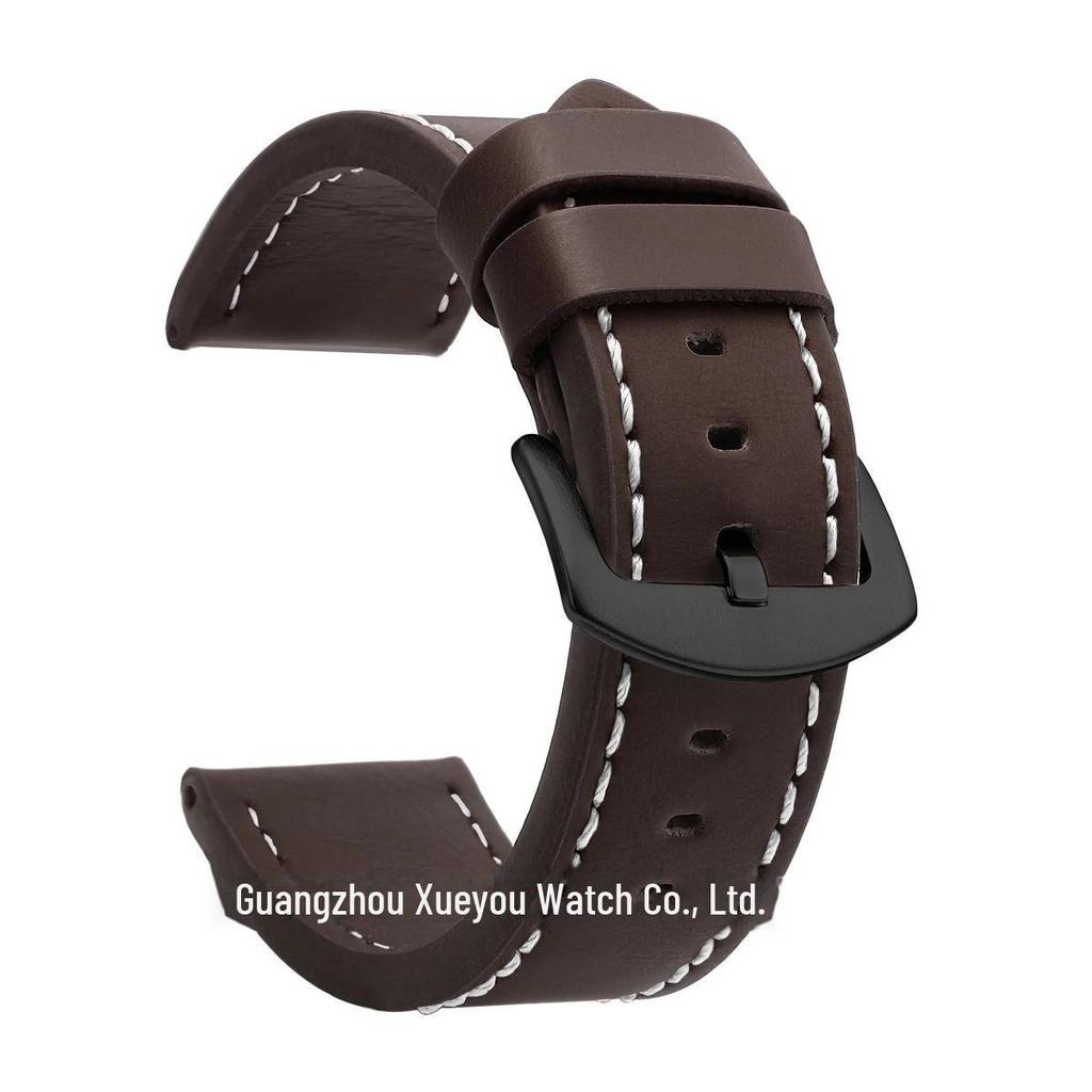 Genuine Leather Watch Strap - Universal Fit, Quality Assurance, Available In 18mm, 20mm, 22mm, and 24mm Sizes