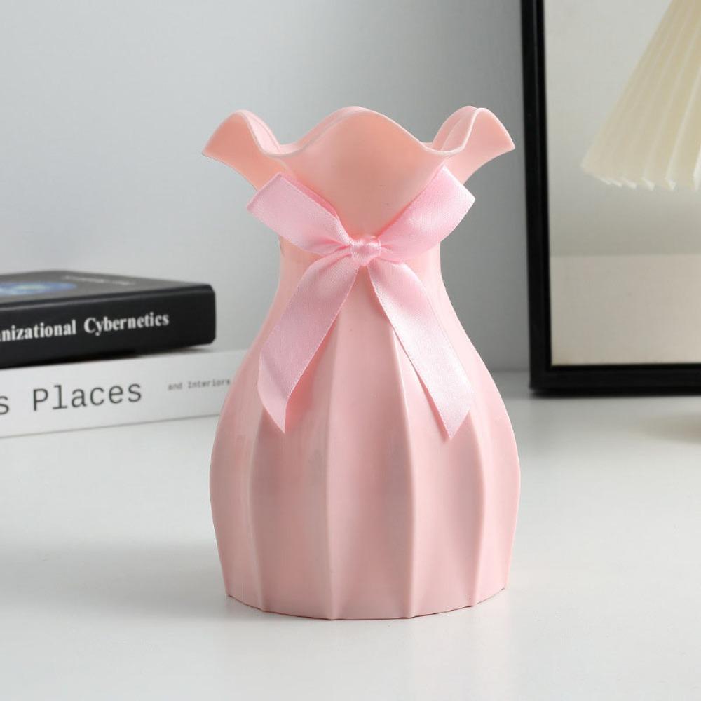 Nordic Style Vase Plastic Living Room Decorations Durable Dried Flower Vase