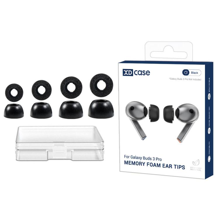XDcase 4 Pairs Replacement Memory Foam Ear Tips, XS/S/M/L Size