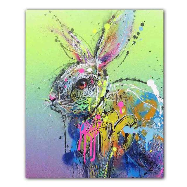 Скандинавское уличное граффити искусство животное холст абстрактный кролик коала тигр орангутанг постер офис гостиная украшение дома фреска без рамки