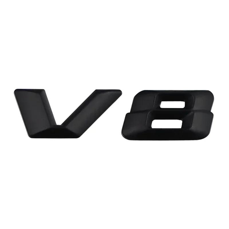 1 шт. 3D Хромированный Черный Логотип V8 Буквы Эмблема Значок Наклейка на Крыло Автомобиля Для AMG GL ML SL 500 220 C63 S500 V8 Аксессуары