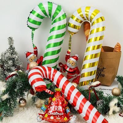 Большие рождественские леденцы Шары Санта-Клаус Рождественская елка Шарик из алюминиевой фольги DIY Рождество Новый год Праздничная вечеринка Декорации