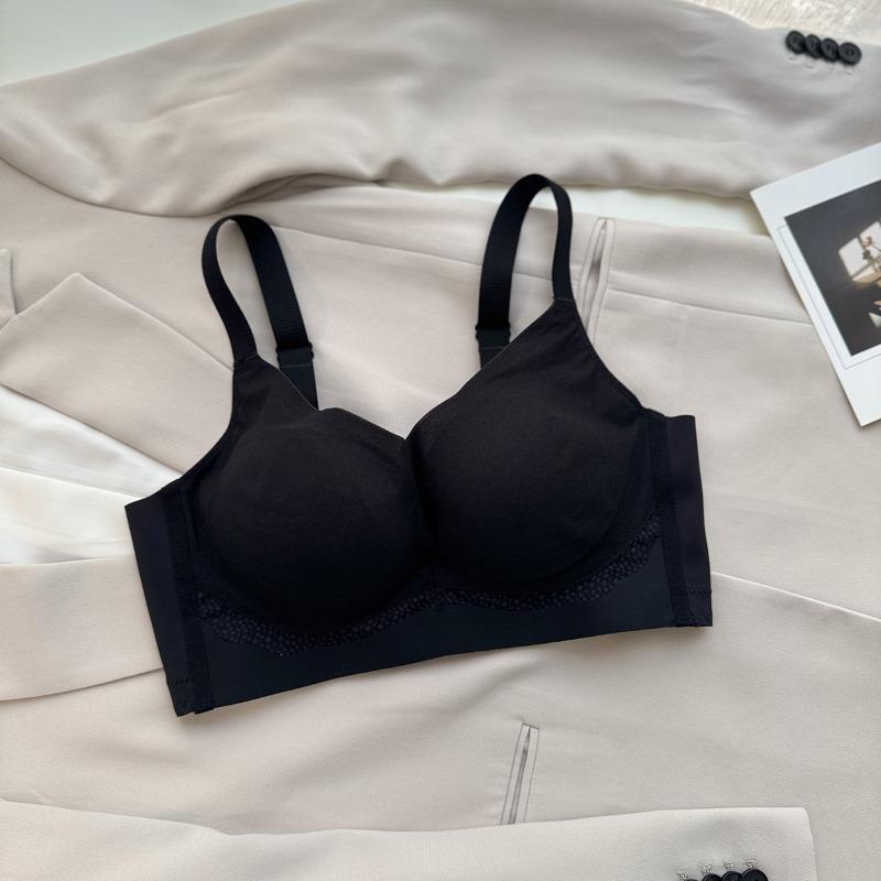 Новое бесшовное удобное нижнее белье женское большая грудь показывает маленькую сексуальную коллекцию грудь против провисания кружевной регулируемый бюстгальтер-ковер