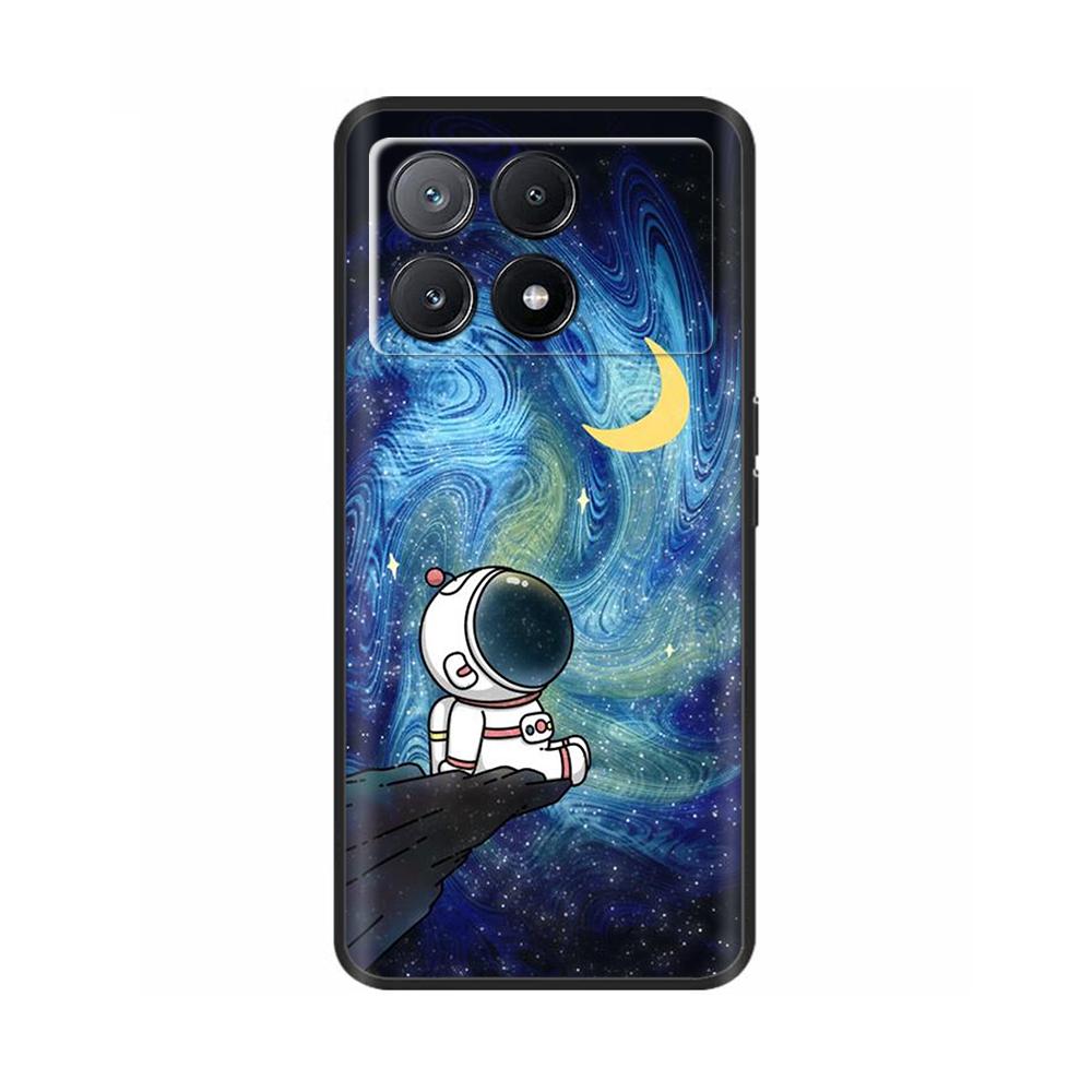 Чехол для Poco X6 Чехол для телефона Милый кот Coque Обложка для Xiaomi Poco X6 Pro Poco X 6 Pro X6Pro Pocox6 Pro 5G Жидкие силиконовые чехлы
