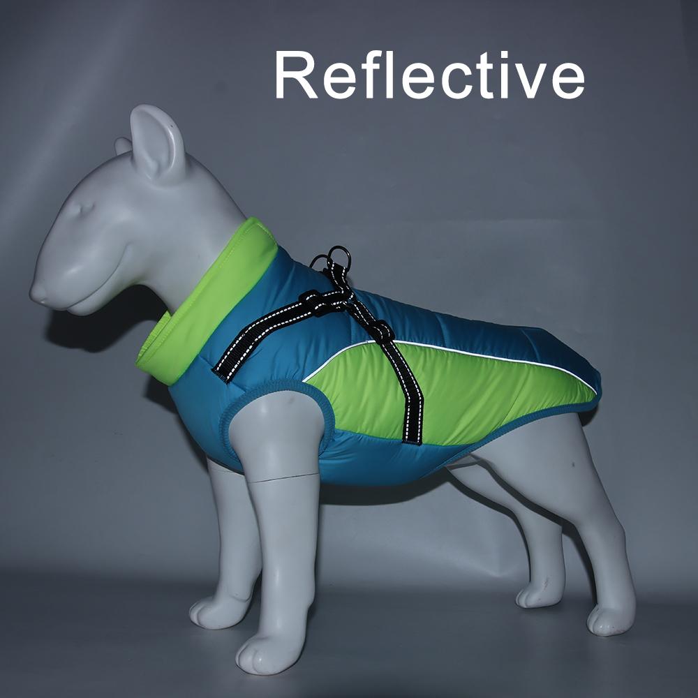 Зимнее пальто для собак Одежда для домашних собак Светоотражающая зимняя теплая куртка для маленьких средних собак Жилет для кошек в холодную погоду Жилет Пальто Одежда для французского бульдога