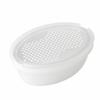 White Grater, 9.5cm Long X 6cm Wide X 3cm High, with Ginger and Garlic Grater Container, Gadgetcon CC-1204