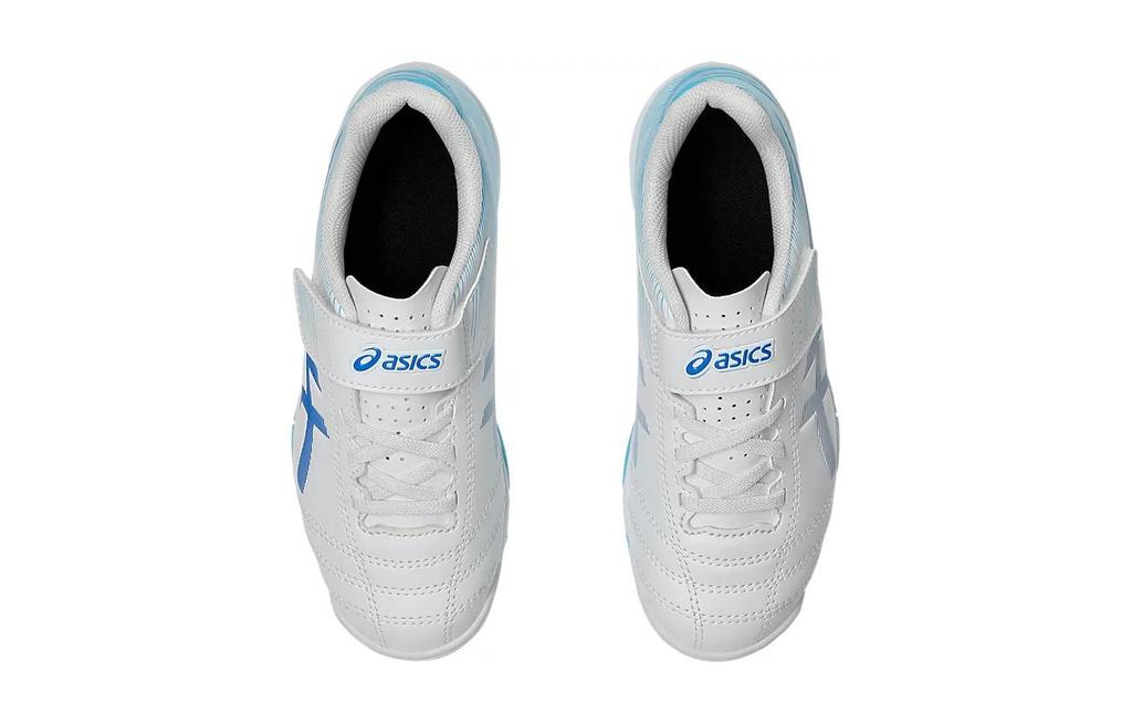 ASICS Juniole 6 TF Cushioning, Wear Resistant Low top Kids' Soccer Shoes White Blue Kids' 1104A045-106