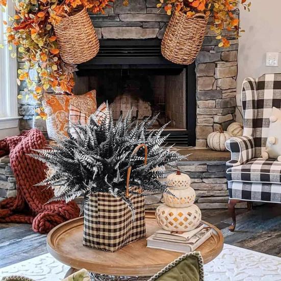 4 шт./компл., искусственный папоротник, 7 веток, устойчивый к ультрафиолетовому излучению, домашний офис, свадьба, искусственная зелень, пластиковые растения, крытый и открытый сад, украшение для двора, реквизит для фотографий