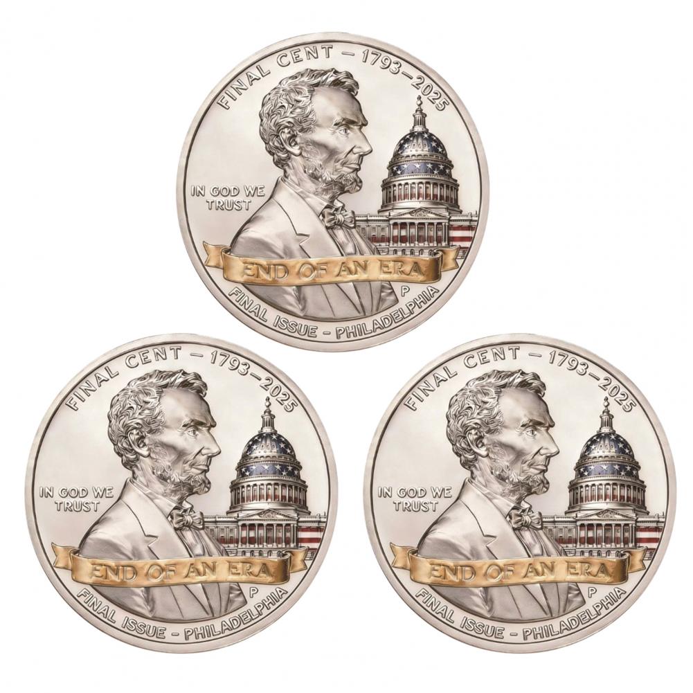 Final Cent Tribute Memorial Coin End Of An Era Commemorative Coin 3D Engraved Uncirculated Challenge Coin Symbolic Keepsake