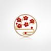 Plum Blossom Red National Style Brooch Ins Trendy Femininity Corsage Accessories Versatile Atmospheric Sweater Suit Pin