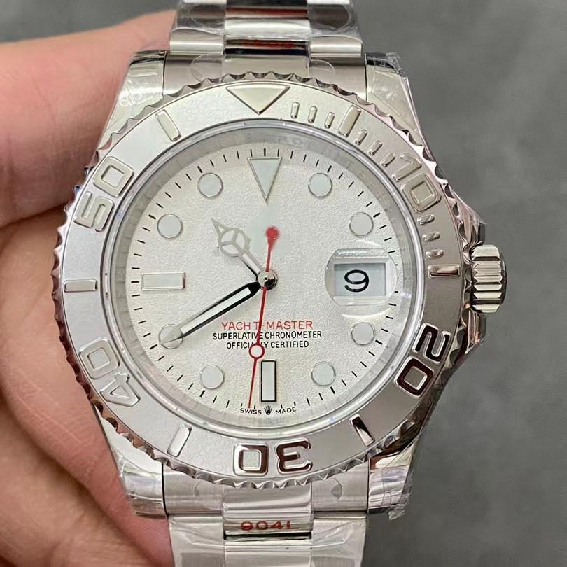 Rolex Yacht-Master 126622 Серые Светящиеся Календарь Механические Часы с Резиновым Браслетом - Водонепроницаемые Спортивные Часы