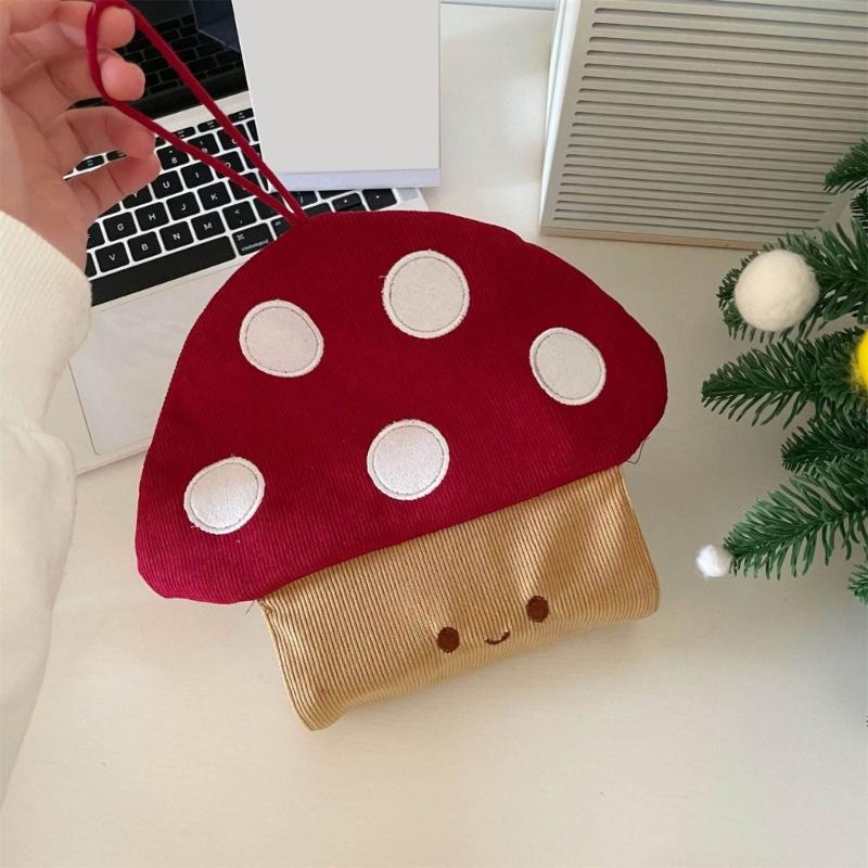 Unique Fabric Mushroom Wall Mounted Tissue Dispenser for Bathroom Kitchen or Office Storage Solution Daily Use