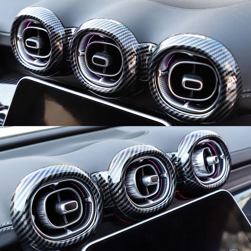 ABS передняя сторона задний ряд кондиционер вентиляционное отверстие крышка рамка накладка для Mercedes-Benz C-Class W206 C180 C200 C300