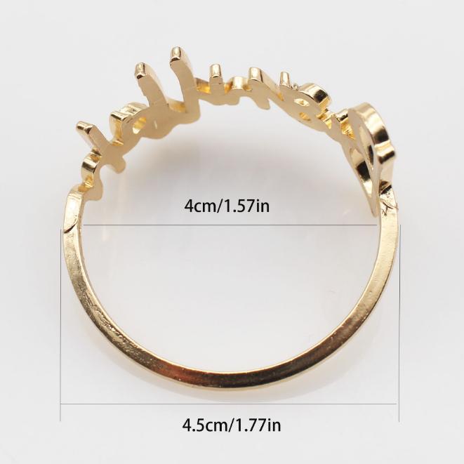 6pcs/bag Hotel Banquet Creative Letter Style Napkin Ring Wedding Restaurant Metal Table Decoration Accessories