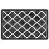 VidaXL Tapis lavable noir et blanc 190x300 cm antidérapant 136607