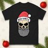 Bad Santa Skull Funny Christmas Tshirt Dark Beard Santa Xmas Family Gift Top