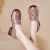 Women Pumps High Quality Black Genuine Leather Office High Heel Shoes Lady Round Toe Spring Autumn Casual Single Shoes