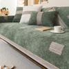 New Chenille Square Grid Sofa Cushion Cover Four Seasons Universal Light Luxury Sofa Mat Living Room Non-Slip L Shaped Sofa Mat