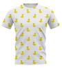 Cartoon yellow duck T-shirt 3D printing T-shirt men's and women's T-shirt short-sleeved street trend crew neck top Asian size