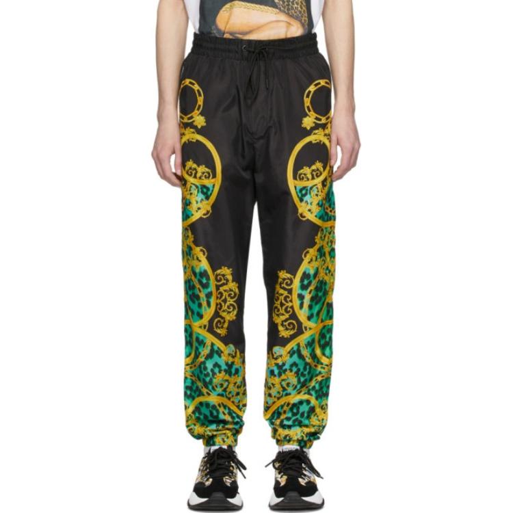 VERSACE JEANS COUTURE Casual Pants Men's Black A2GVA1-A82043-2155