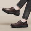 2024 Мужские брендовые туфли из натуральной кожи 36-47, мягкие кожаные туфли-оксфорды на шнуровке для вождения, повседневные нескользящие туфли из натуральной кожи