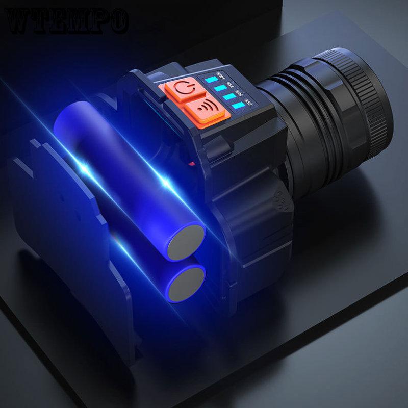 Multifunctional Mining Light T6 Zoom Headwear Flashlight USB Rechargeable Lighting Outdoor Night Fishing Headlamp Strong Light Induction Headlamp