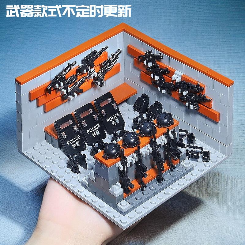Конструктор для самостоятельной сборки модель из строительных блоков MOC сцена оружейная военная база подарок на день рождения ребенка Детские развивающие игрушки