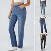 Женские прямые джинсы, укороченные брюки из денима с высокой талией, эластичные джинсы до щиколотки для повседневной носки и прогулок
