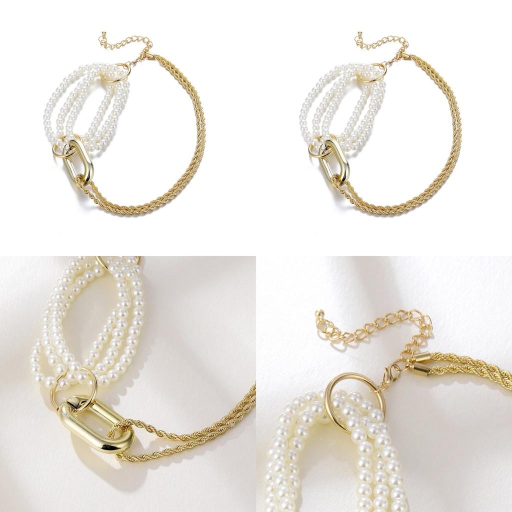 Chic Irregular Pearl And Alloy Necklace Perfect For Weddings And Travel Keepsakes