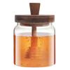 Lid Honey Jar Dipper Set Wooden Honey Dipper Glass Honey Containers Durable Honey Pot Syrup