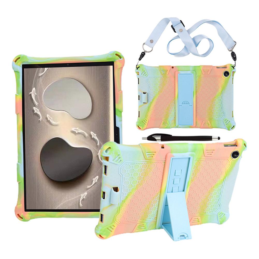 Мягкий силиконовый чехол-подставка для планшета Lenovo Tab M10 3-го поколения 10,1 дюйма TB-328FU 328XU, детский чехол + ремешок и стилус
