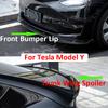 For Tesla Model Y Front Lower Bumper Lip Spoiler & Trunk Wing Spoilers ModelY 2017-2021 Accessories Car Modification Body Kit