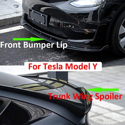 Для Tesla Model Y передний нижний бампер спойлер и спойлеры на крылья багажника ModelY 2017-2021 аксессуары комплект кузова для модификации автомобиля