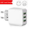 3-портовый USB LED 3,5A Дорожный Зарядный Адаптер для Мобильных Телефонов