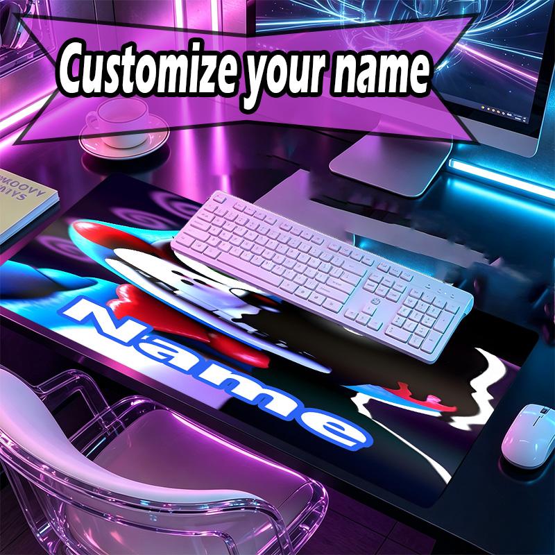 Custom Name Personalized Five Nights at Freddy's Pattern Mousepad, Laptop PC Desk Mat, Decorative Desk Mat for Home Keyboard Pad Gift