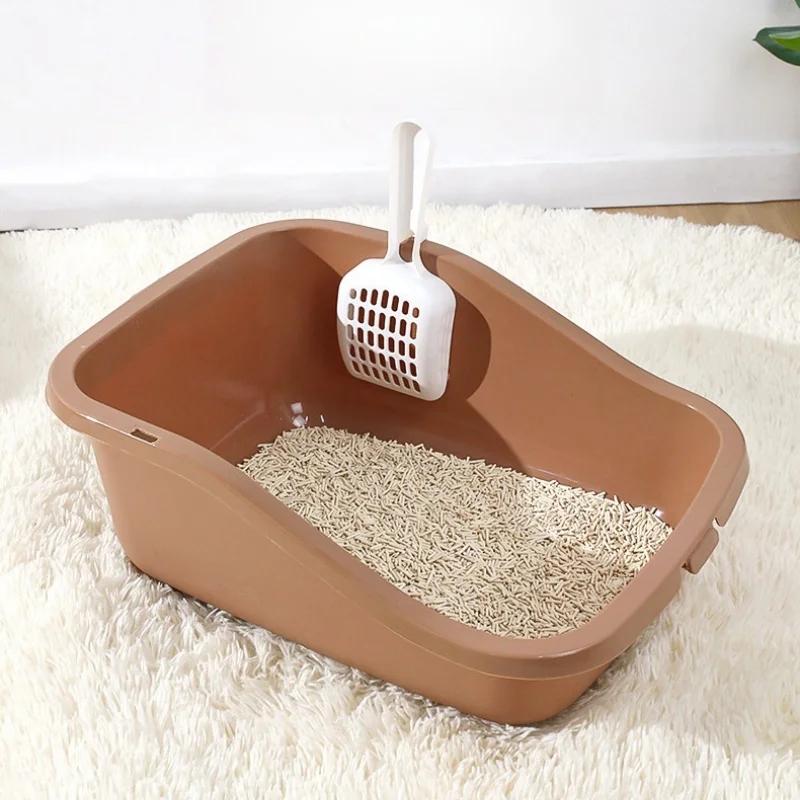 Большой туалет для кошек, кошачий туалет, полностью закрытый съемный лоток, туалет для собак, лоток для домашних животных с совком для мусора