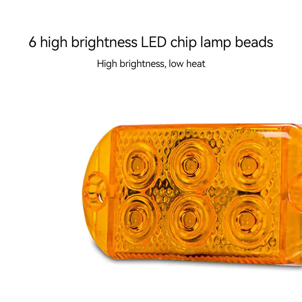 6 светодиодов 12 В-80 В прочные боковые габаритные фонари для грузовиков, наружные фонари, предупреждающие задние фонари для автоприцепов, грузовиков, габаритные фонари