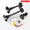 Car Electric Horn Dual Trumpets Electric Loudspeaker With Air Compressor Modification For Motorcycle Boat Truck 12V 80A Relay 12V 150dB Loud
