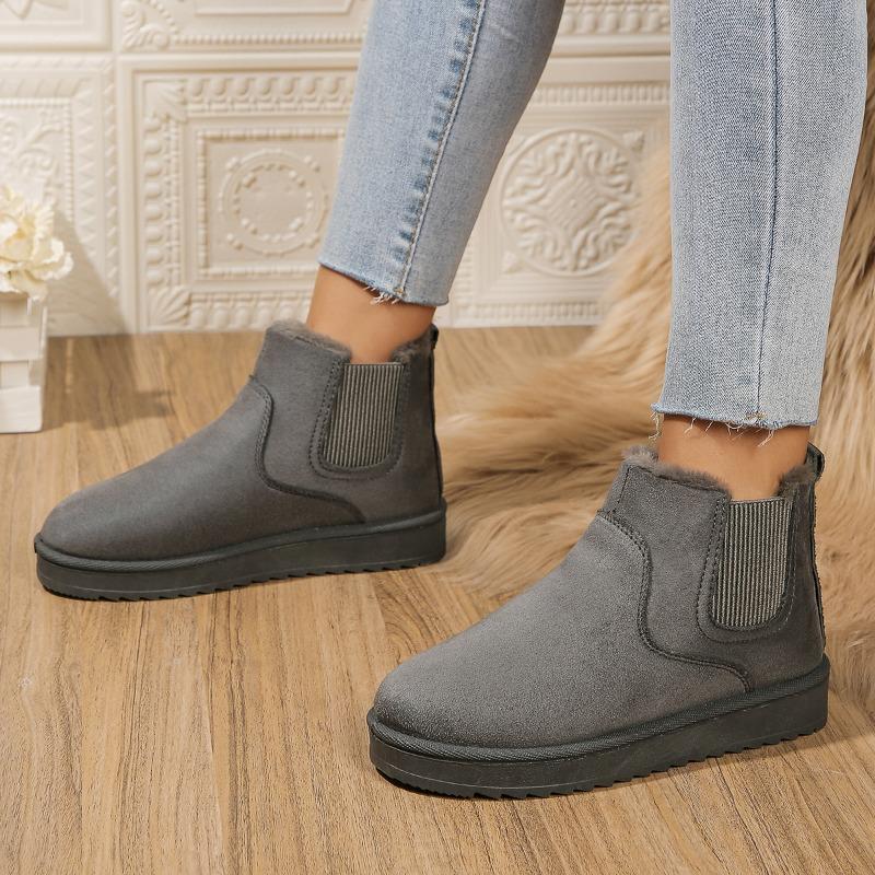 Fashion New Winter Women's Boots High-top Snow Boots Thickened Plush Warm Simple And Versatile Comfortable Cotton Shoes