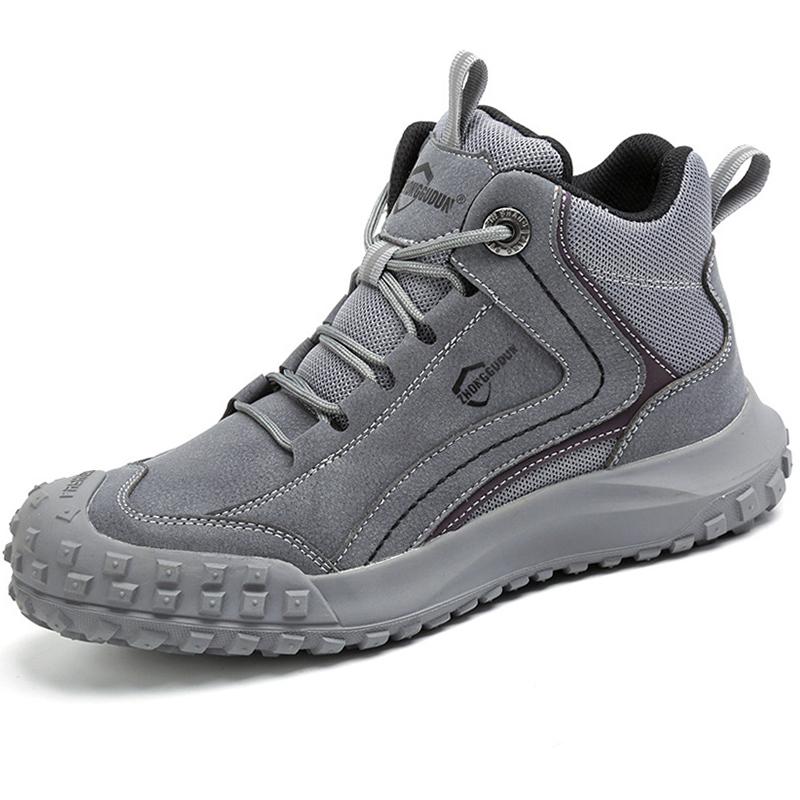 Рабочие защитные ботинки со стальным носком. Мужские защитные неразрушимые ботинки. Мужская рабочая обувь. Мужская и женская противоскользящая защитная обувь. Мужские защитные ботинки.