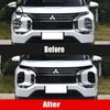 Headlamp Car Styling Sticker for Mitsubishi Outlander 2022 2023 Headlamps TPU Smoke Black Headlights Protector Film Accessories