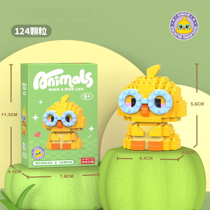 DIY Мультяшные животные Строительный набор блоков Micro ABS Пластик Мини-блоки Строительство включает в себя Тигры Медведи MOC Строительные игрушки