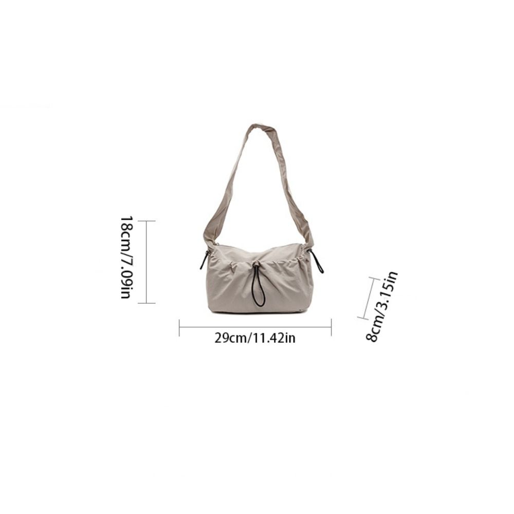 Handbag Nylon Shoulder Bag Korean Style Drawstring Bag Cute Oxford Cloth Crossbody Bag  Outdoor
