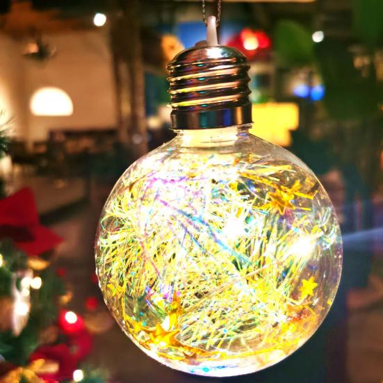 Рождественское украшение LED световые шары мягкое окружающее свечение небьющийся ПВХ праздничные огни праздничный светящийся шар