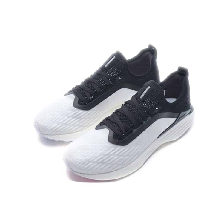 Li Ning Super Light 17 Нескользящие Износостойкие Низкие Беговые Кроссовки Мужские Бело-Черные ARBQ003-10