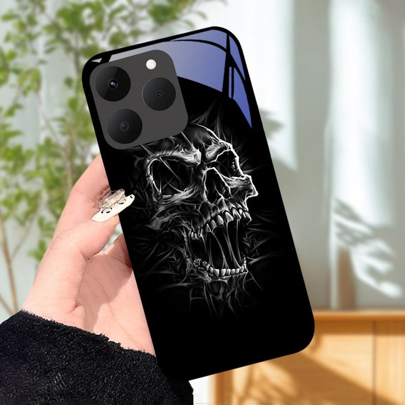Для Realme 15T 5G Чехол Роскошный Модный Расписной Ударопрочный Закаленное Стекло Чехол для Телефона Для Realme15T 15 T Корпус Оболочка RMX5111 Capa