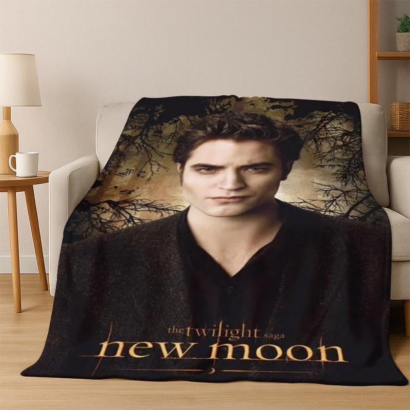Twilight Saga Edward Bella Flannel Blanket Soft Warm Blanket Throw Blanket for Bedroom Living Room Bed Travel Picnic Gift Kid