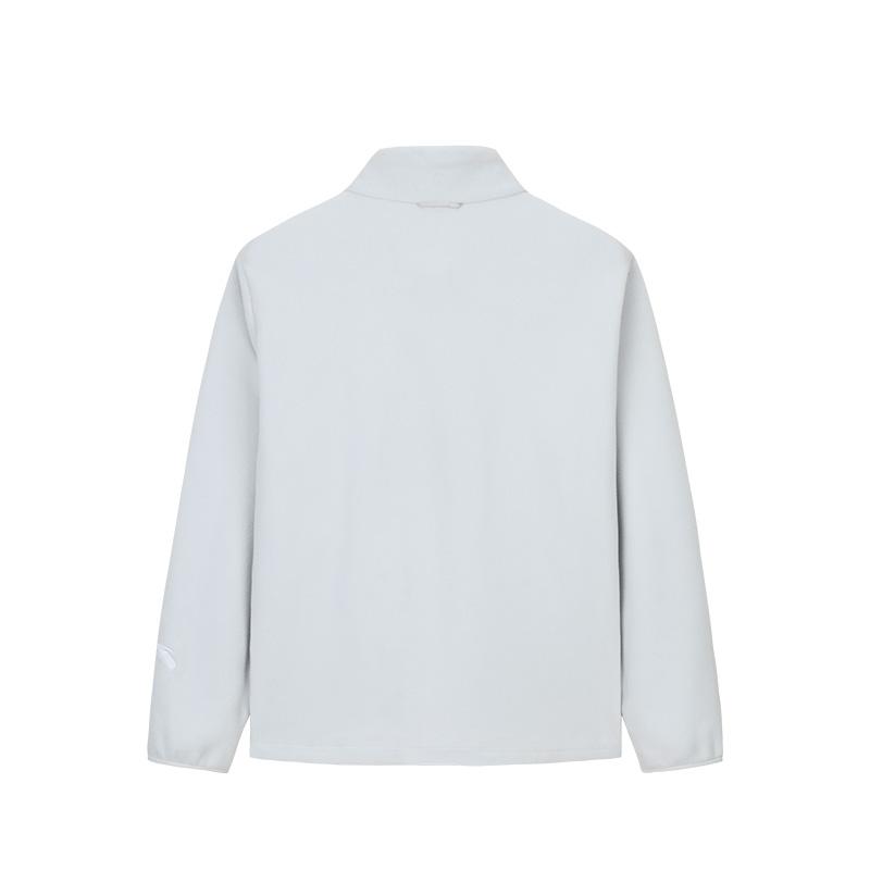 Anta Однотонная куртка на молнии с воротником-стойкой, удобная, дышащая, универсальная, повседневная, мужские куртки, светло-розовый, серый 152517747R-1