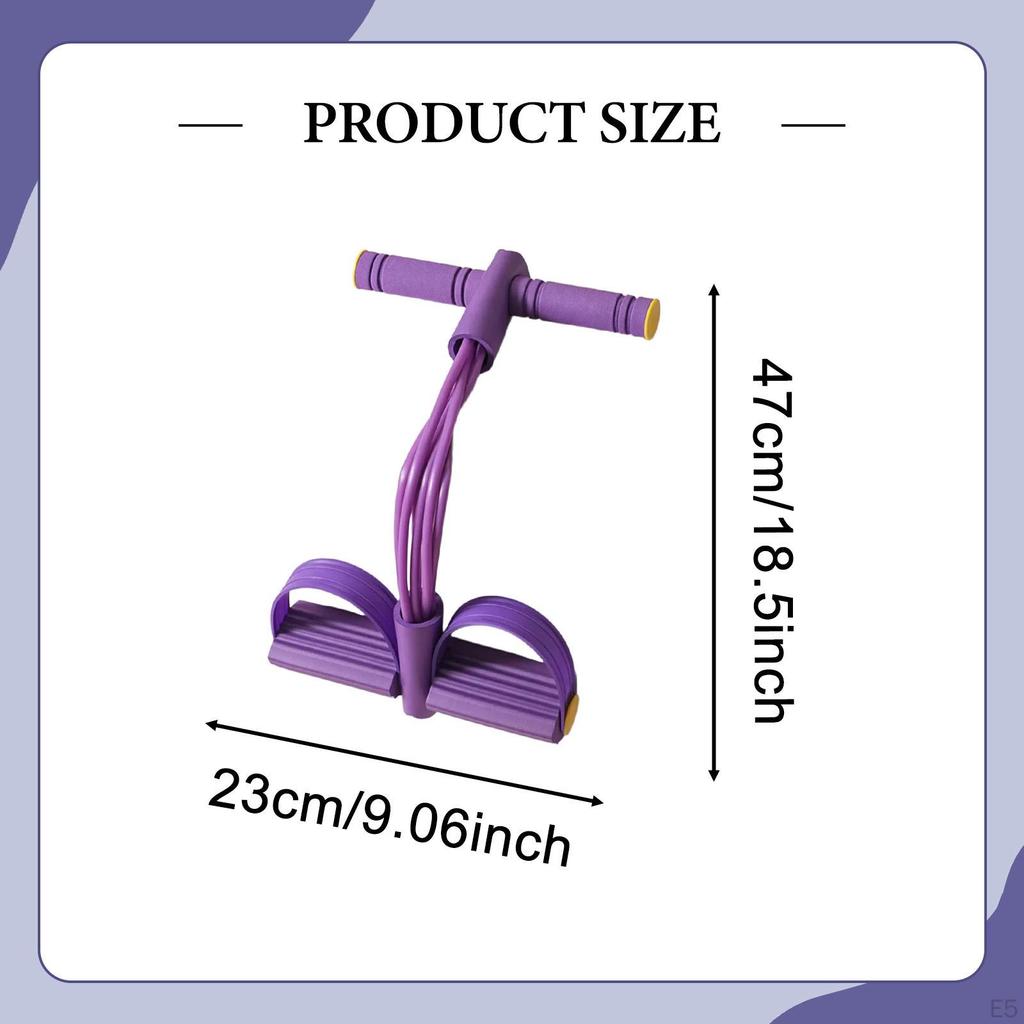 Elastic Pedal Puller Resistance Band Ankle Full Body Workout Tension Rope 6 Tube Pull