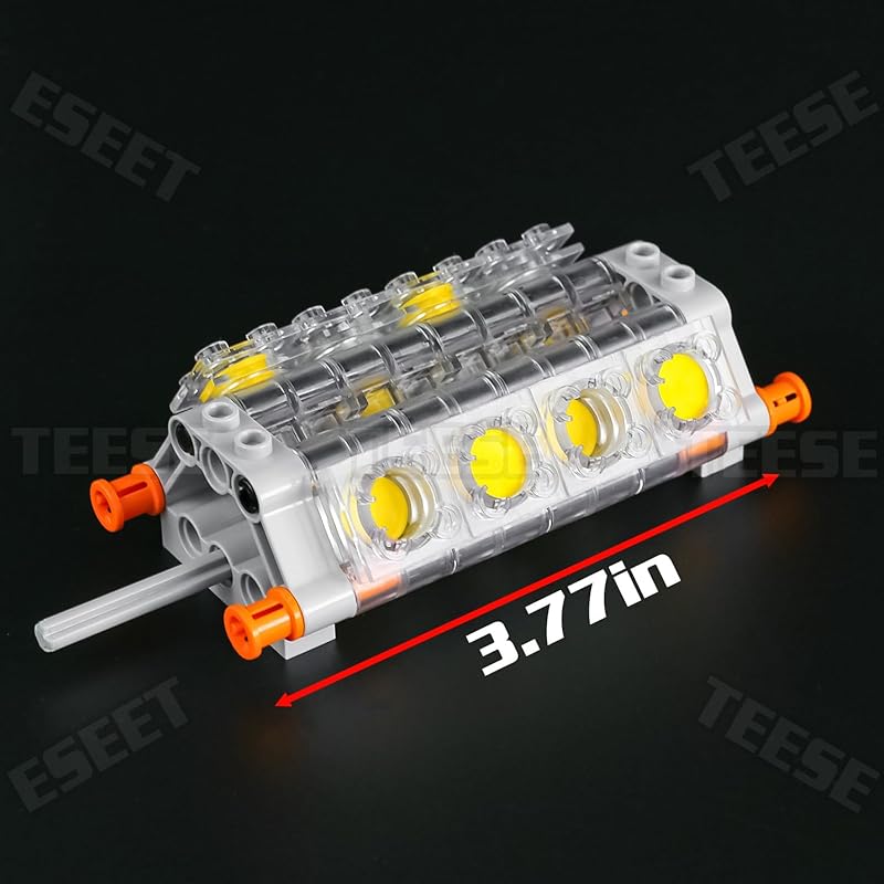 TEESE 55 деталей набор для техники Для 8-цилиндровых двигателей, совместимый с деталями Lego Technic, MOC Bulk блоки для технических проектов (Случайный цвет)